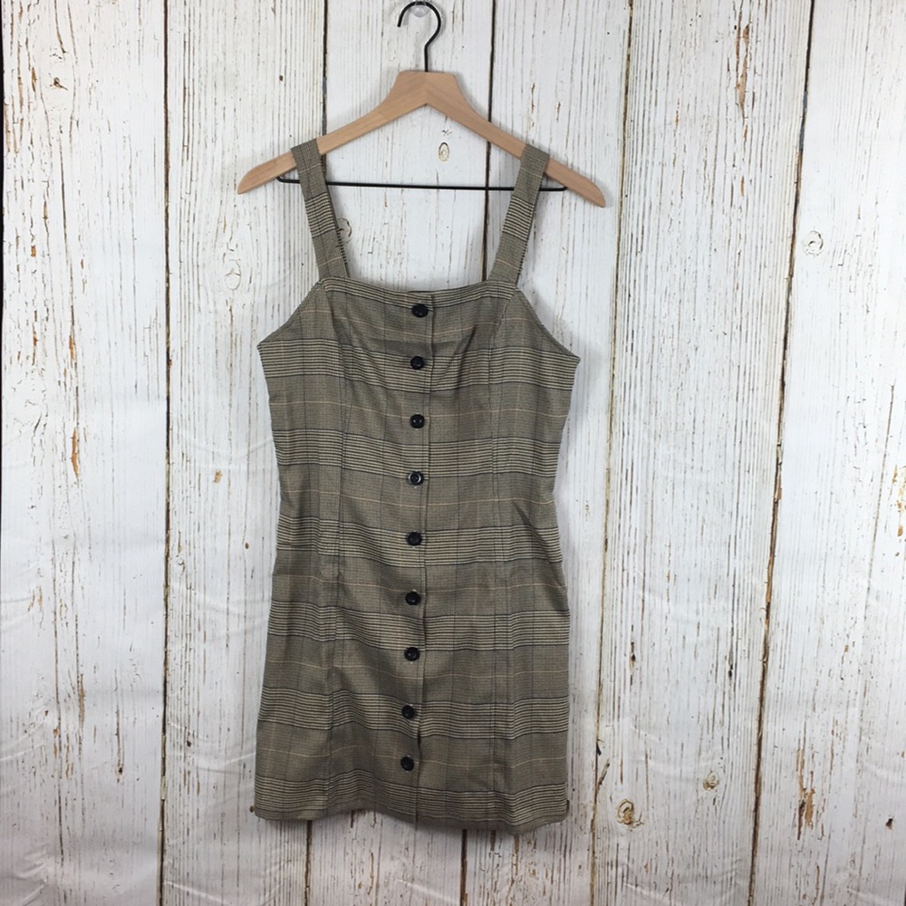 Sadie x Sage Glen Plaid Brown Dress